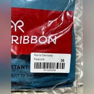 Ruby Ribbon 1813 Peacock Reina Demiette Bra Bralette Size 36 Wire Free